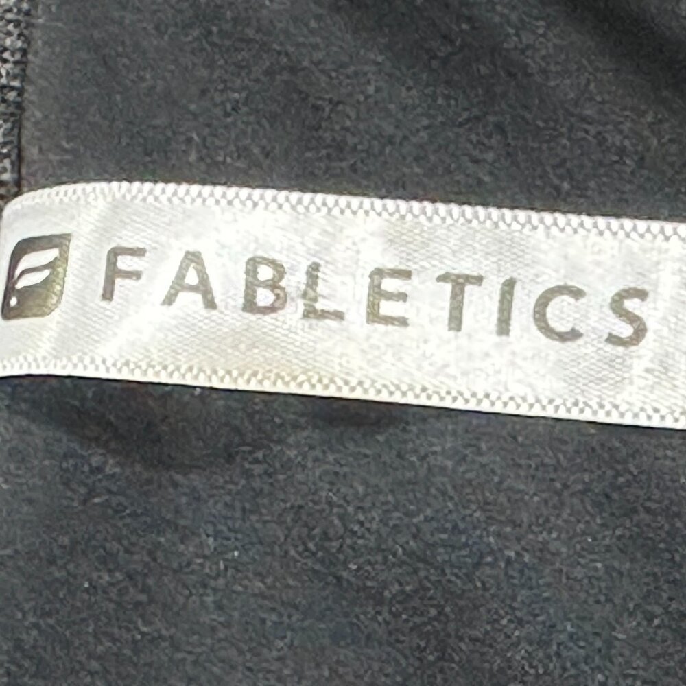 Fabletics Milano Coat Faux Leather Sleeve Size Large‎ Black Winter Lightweight - Picture 7 of 10